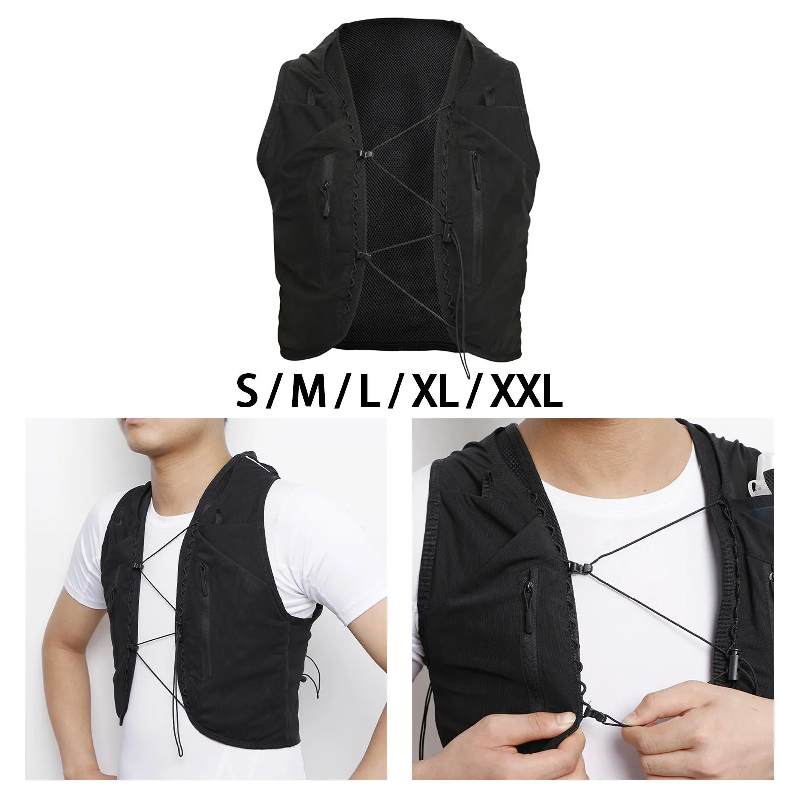 Hydration Vest Multi Pockets 12L Capacity Lightweight Backpack for Men Women