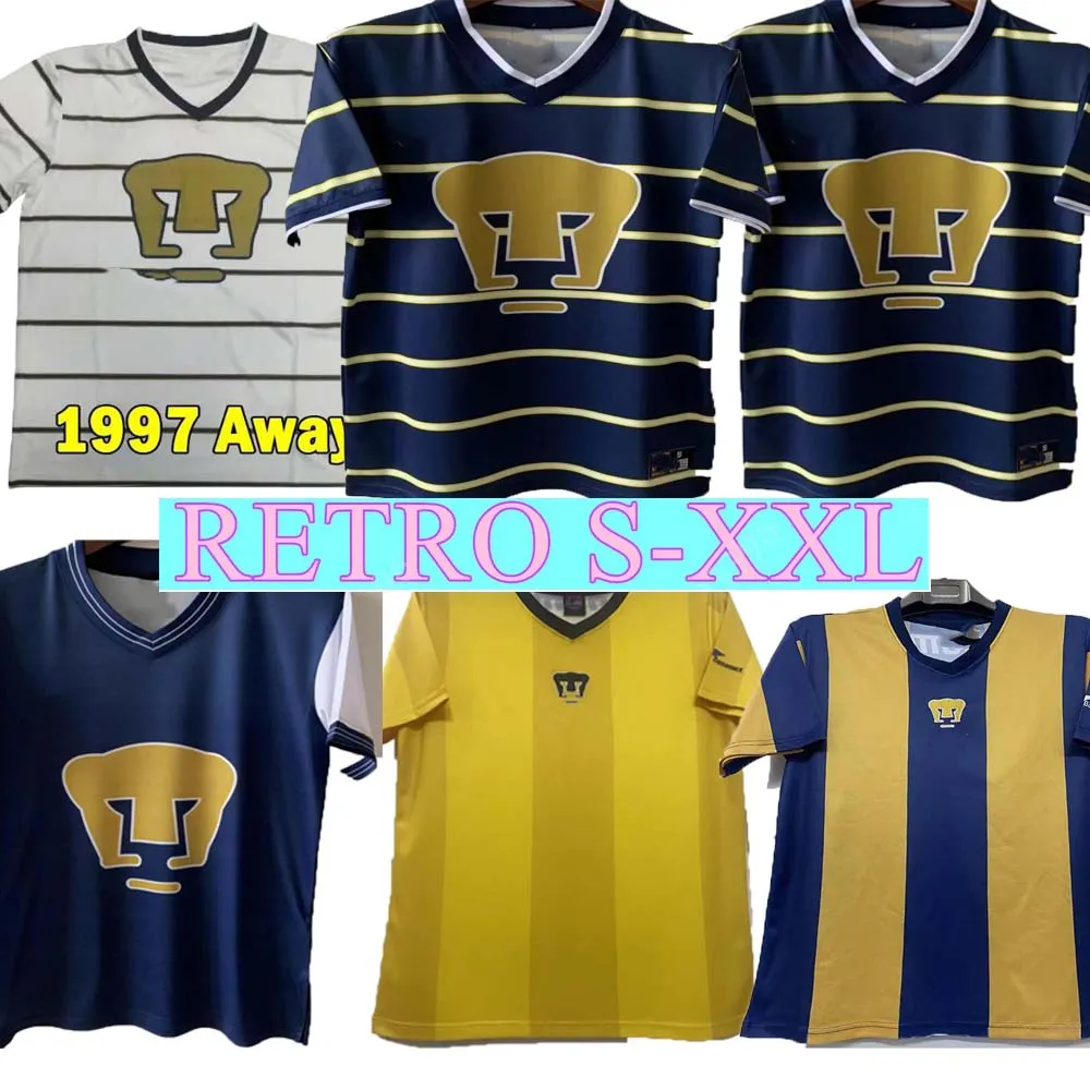 1997 1998 UNAM Retro-Fußballtrikots, Heim- und Auswärtstrikot, kurzärmelige Uniformen