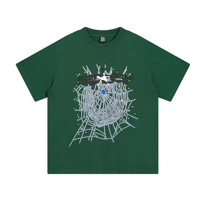 メンズTシャツYK TシャツスパイダーヒップホップカニエスタイルスパーTシャツスパイダージャンパーヨーロッパとアメリカの若い歌手半袖S