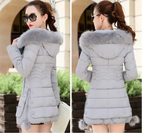 Fausse fourrure Parkas femmes doudoune grande taille femmes Parkas épaissir vêtements d'extérieur à capuche manteau d'hiver femme veste coton rembourré 240112