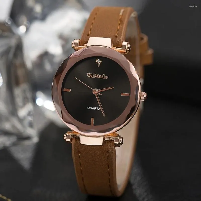 Wristwatches 2024 Fashion Starry Sky Watch Brand Womage Womens Watches Leather Strap Quartz Women Relogio Feminino