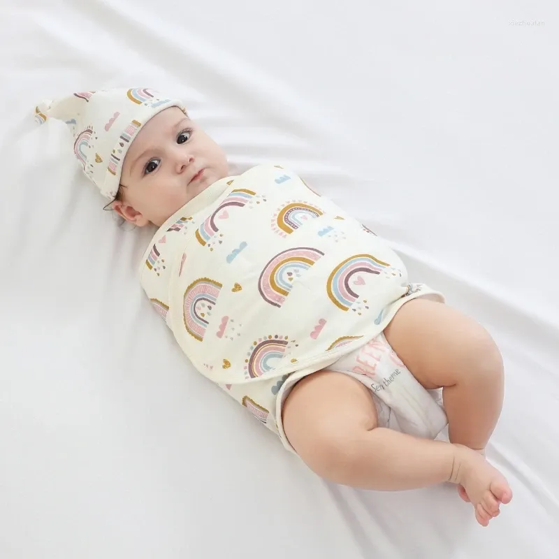 Blankets Baby Wrap Adjustable Anti Jump Cotton Blanket For Infant Born Essential Sleep Bag