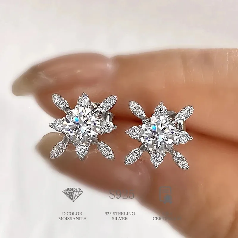 DiamondWorld – boucles d'oreilles en diamant scintillant 05CT pour femmes, bijoux de luxe en argent Sterling 925 pour fête de mariage, 240112