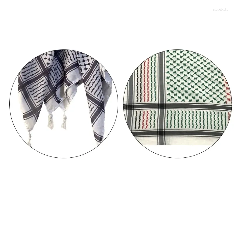 Scarves Breathable Arab Scarf Man Keffiyeh Middle East Kerchief For Outdoor Adventures D46A