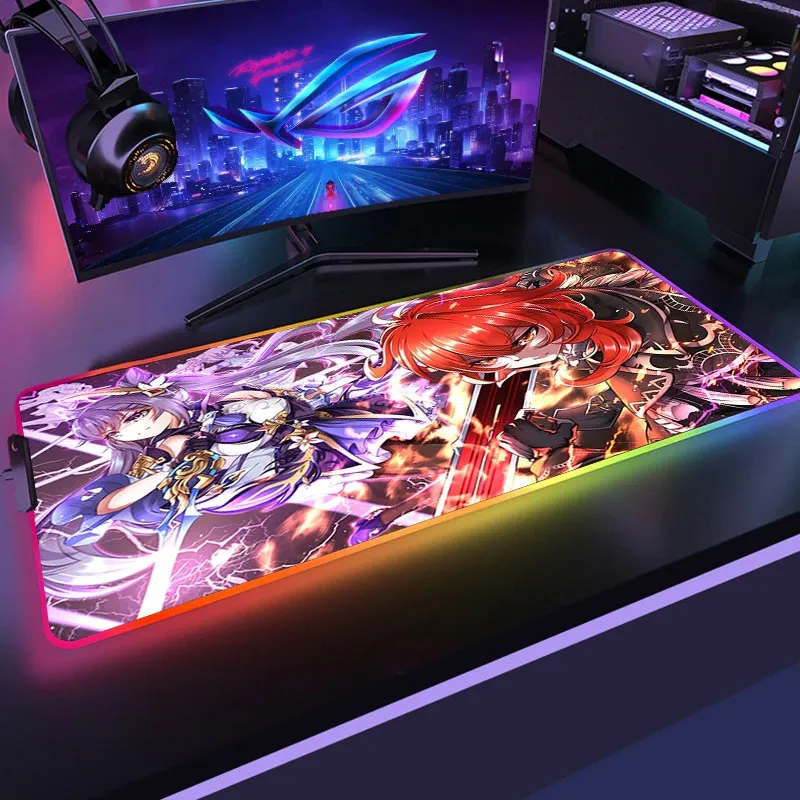 XXL Gaming Mauspad 900x400mm – Schwertkunst Design, Rutschfeste Gummibasis, Wasserdicht