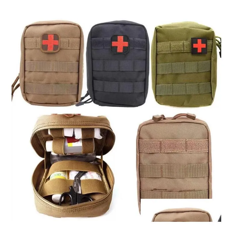 Paquets de premiers secours Sacs Emt de premiers secours Tactique Ifak Pochette médicale Molle Utilitaire militaire Med Urgence Edc Pochettes Survie en plein air K Dhm4G