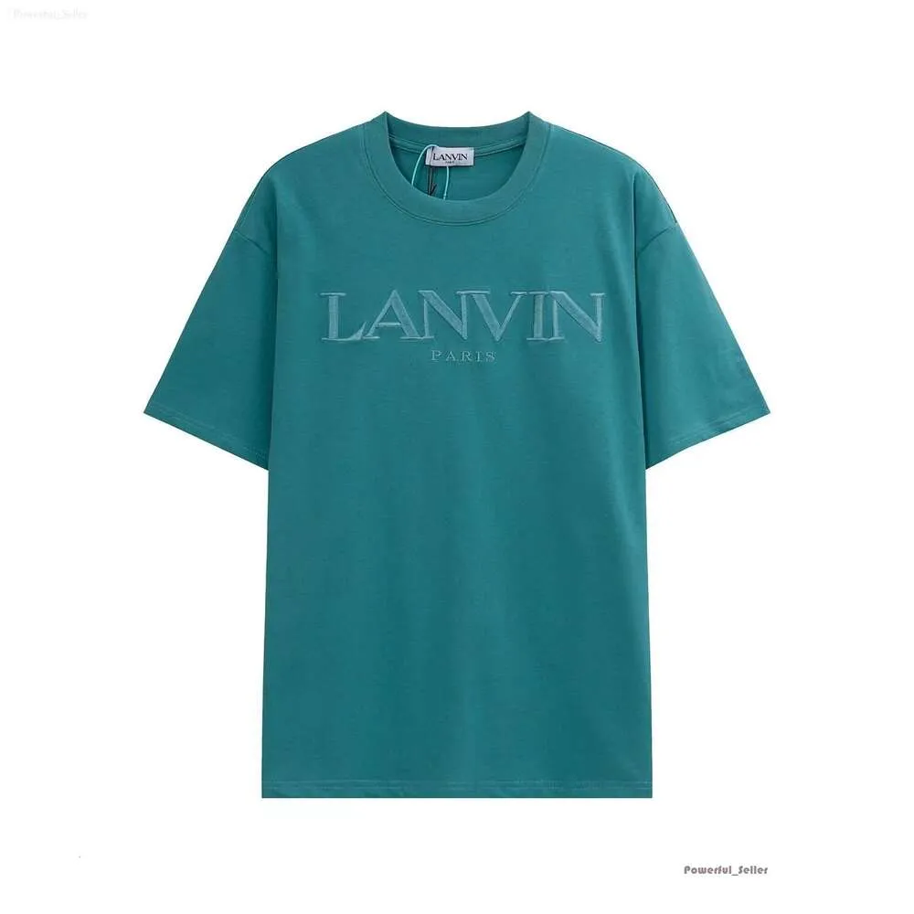 Haute qualité NOUVEAU 2024 T-shirts Lanvins pour hommes Lanvin Galler et couple de femmes T-shirt tendance de la rue Designer de luxe Mode Lanvin Sweat à capuche Ess T-shirt 1566