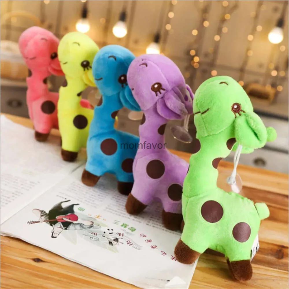 Nieuwe pluche poppen 18 cm schattige giraf knuffel hanger zachte herten gevulde cartoon dieren pop baby kinderen speelgoed kerst verjaardag kleurrijke geschenken