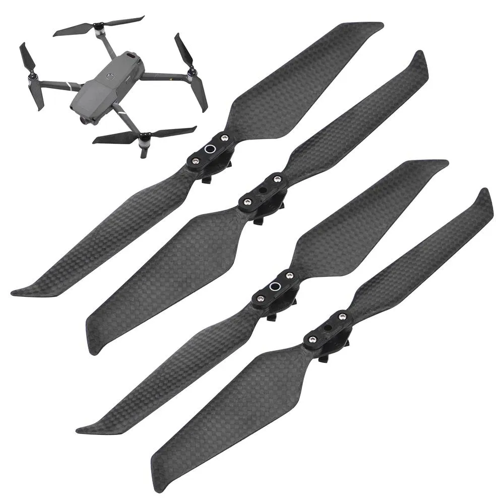 Tillbehör 4 PCS Mavic 2 Lågbrus Propeller Kolfiberblad för DJI Mavic 2 Pro Zoom Drone QuickRelease 8743 Props Wing Reservdelar