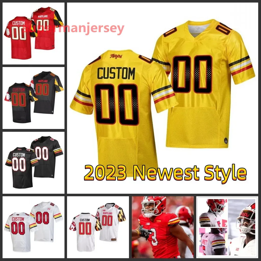 Jack Scarbath Chad Ryland 2023 Maryland Terrapins Jersey 4 Darnell Savage Jr 3 Deonte Banks 2 Jacob Copeland Maryland Football Jerseys Custom Stitched Mens Youth