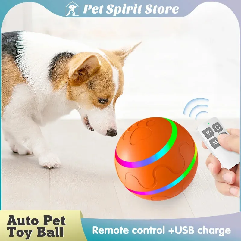 Smart Toy Ball Dog Cat USB ładowne zabawne bułki elektryczne elektryczne automatyczne rotację Play Play Interactive Pet Zapasy 240113