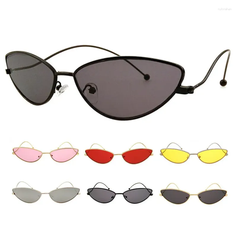 Sunglasses FOENIXSONG Fashion For Women Sun Glasses Chic Cat Eye Shades Yellow Pink Red Gray UV400 Cute Vintage Eyewear