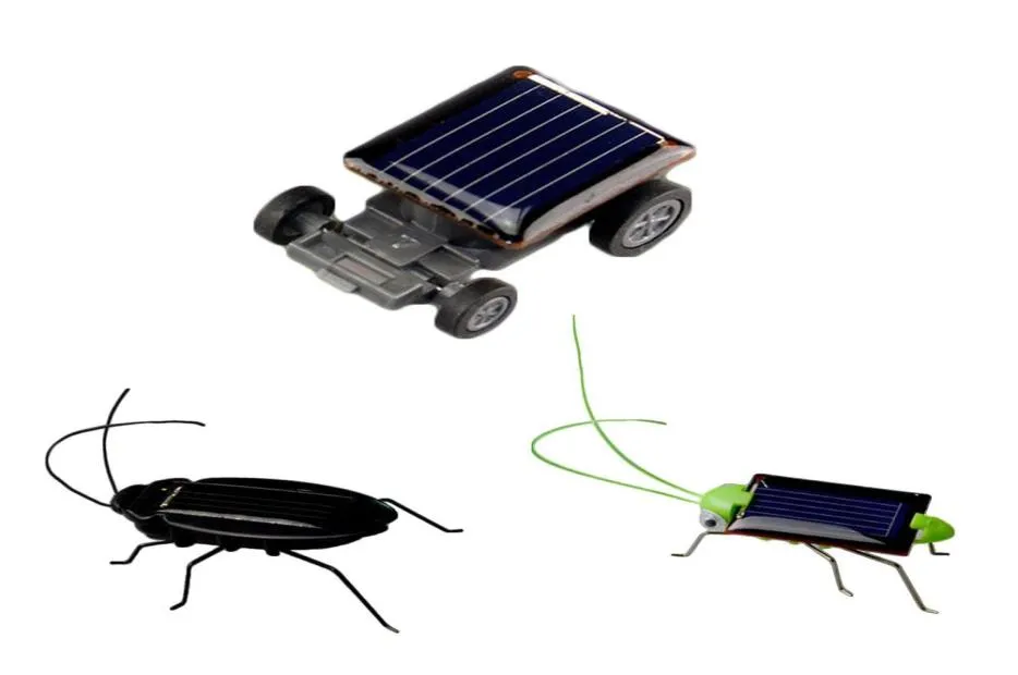 Kids Solar Toys Energy Crazy Grasshopper Cricket Kit Toy Yellow and Green Solar Power Robot Bug Bug الجراد مع OPP7185469