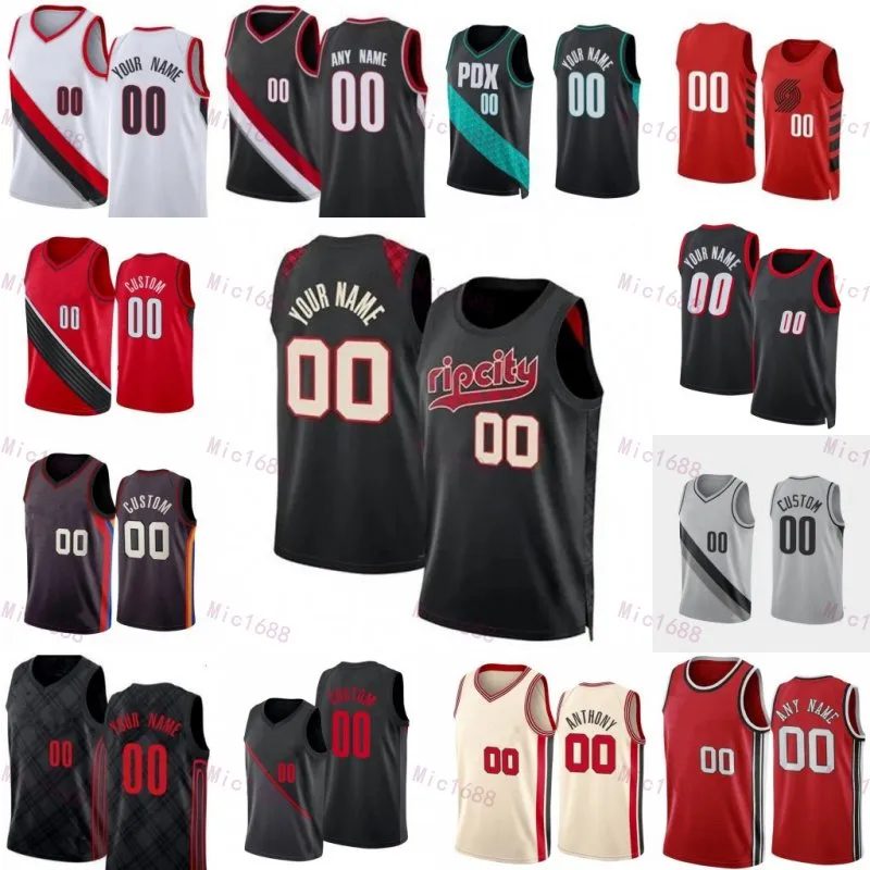 Men Women City Basketball Scoot Henderson Jersey 00 Anfernee Simons 1 Jerami Grant 9 Shaedon Sharpe 17 Matisse Thybulle 4 Jabari Walker 34 Earned Team Custom Print