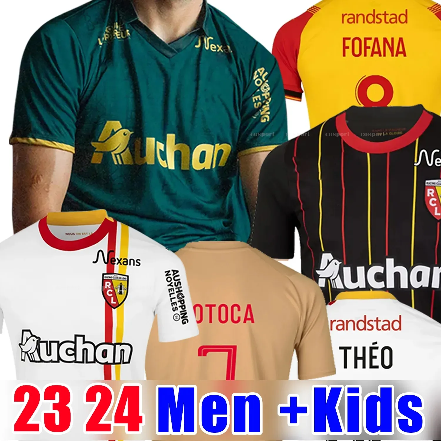 Maillot RC Lens 23 24 Futbol Forması Sotoca 2023 2024 Fofana Wahi Pereira Futbol Gömlek Erkek Kid Kis Notre Sang Estor Pereira Da Costa Frankowski Şampiyonlar Fan Oyuncu