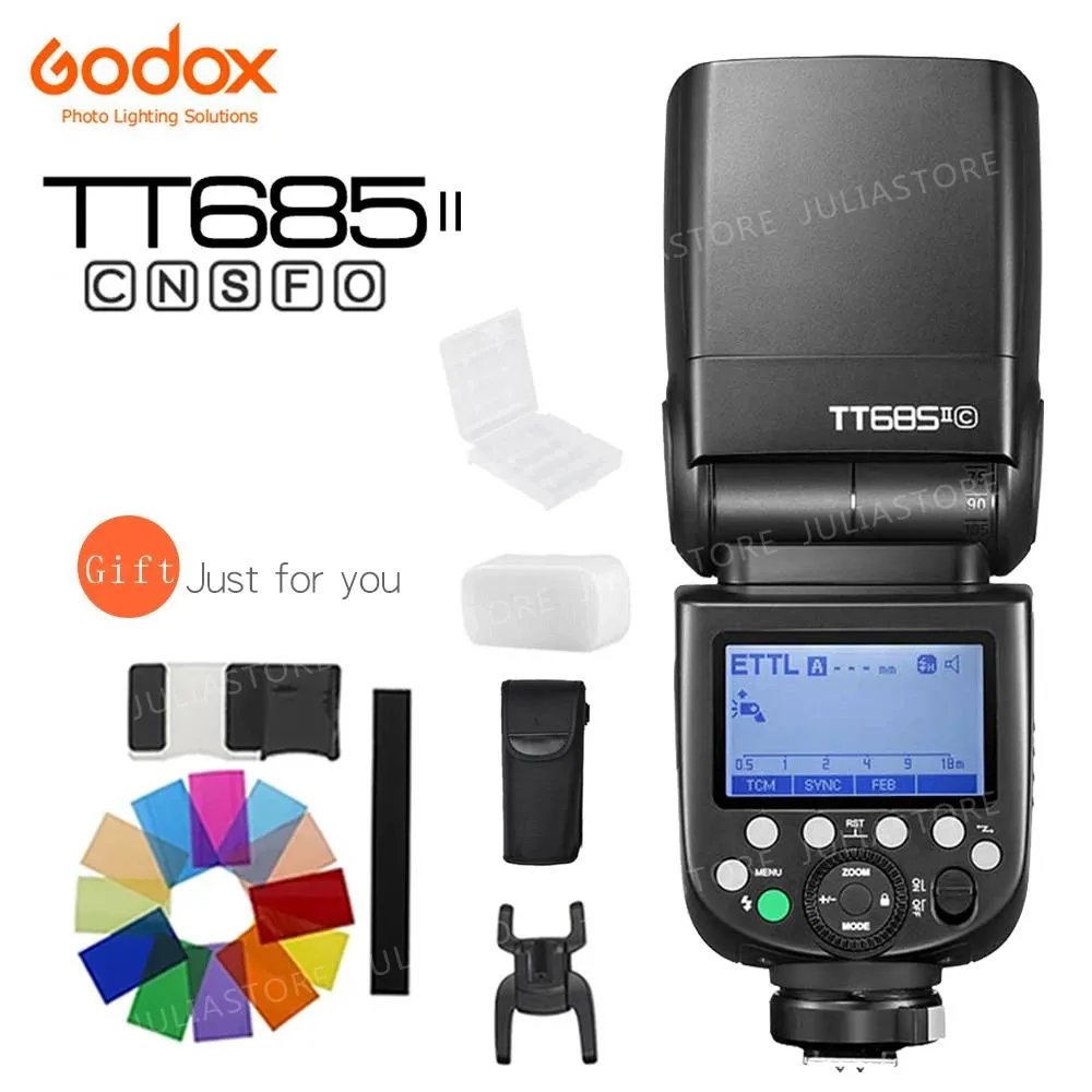 Borse Godox Tt685 C Tt685ii C Speedlite Sincronizzazione ad alta velocità Ttl esterno per Canon Flash 1100d 1000d 7d 6d 60d 50d 600d 500d