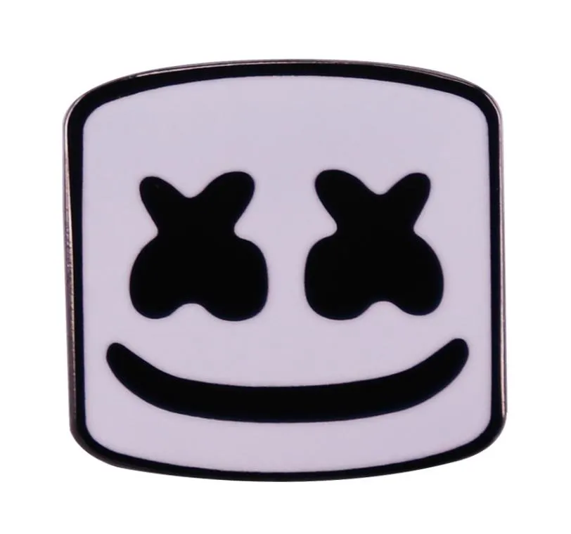 Marshmallowhelmet Mask Brooch DJ Music Festival Mask Inspiration Badge Novelty Creative Costor Accessories9677512