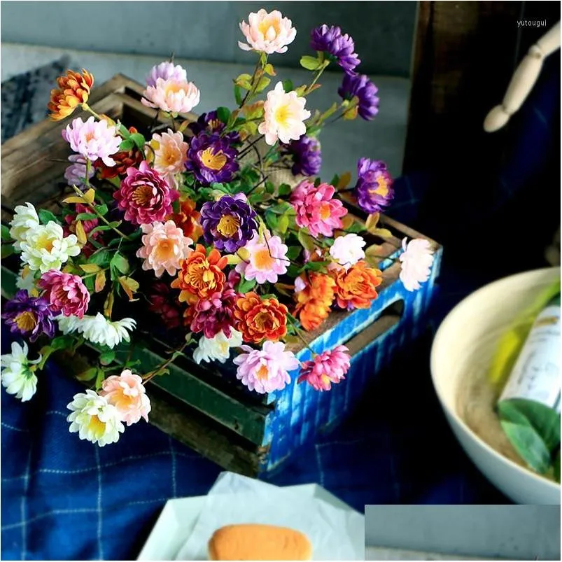 Dekoratif çiçek çelenk dekoratif çiçekler yapay taze küçük vahşi kapalı masaüstü ev giyim mağazası yumuşak dekorasyon Accesso dhcjx