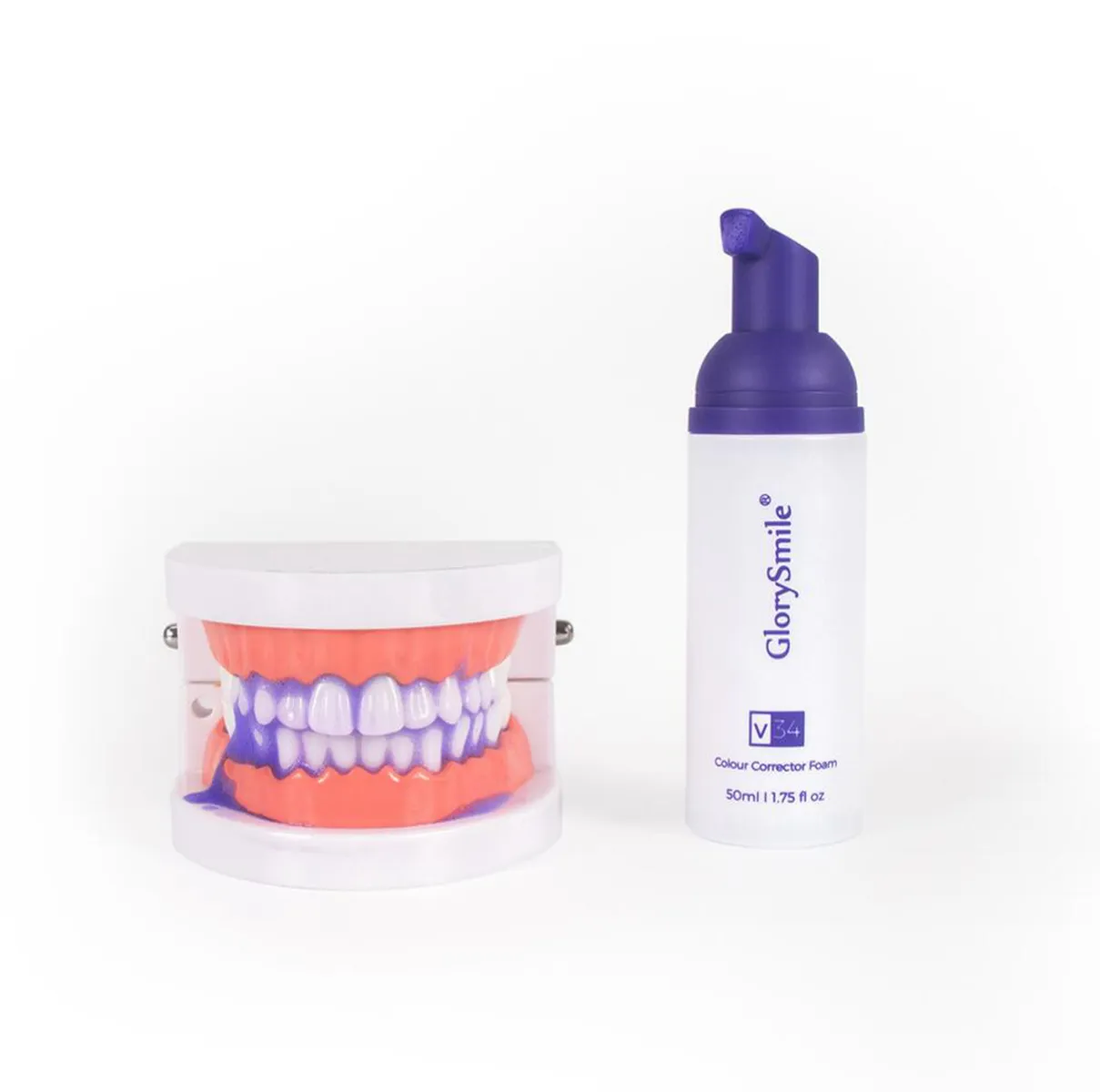 Correcteur de couleur V34, dentifrice Glory Smile pour le blanchiment des dents, détachant violet V34, 50ml