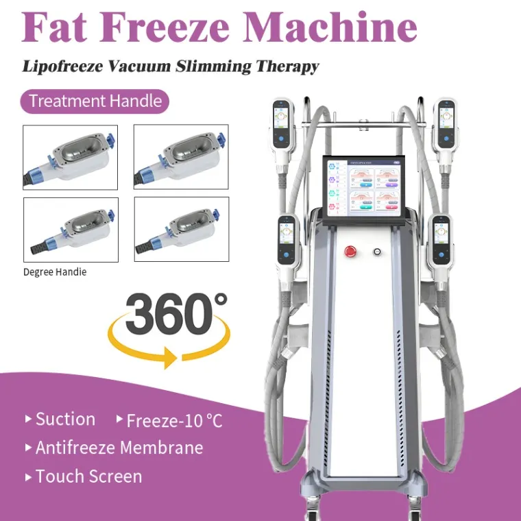 Kryolipolyse-Maschinen, Fettgefrier-Körperschlankheitsmaschine, 5 Griffe, Criolipolisis-Vakuumtherapie, Gewichtsverlust zu verkaufen