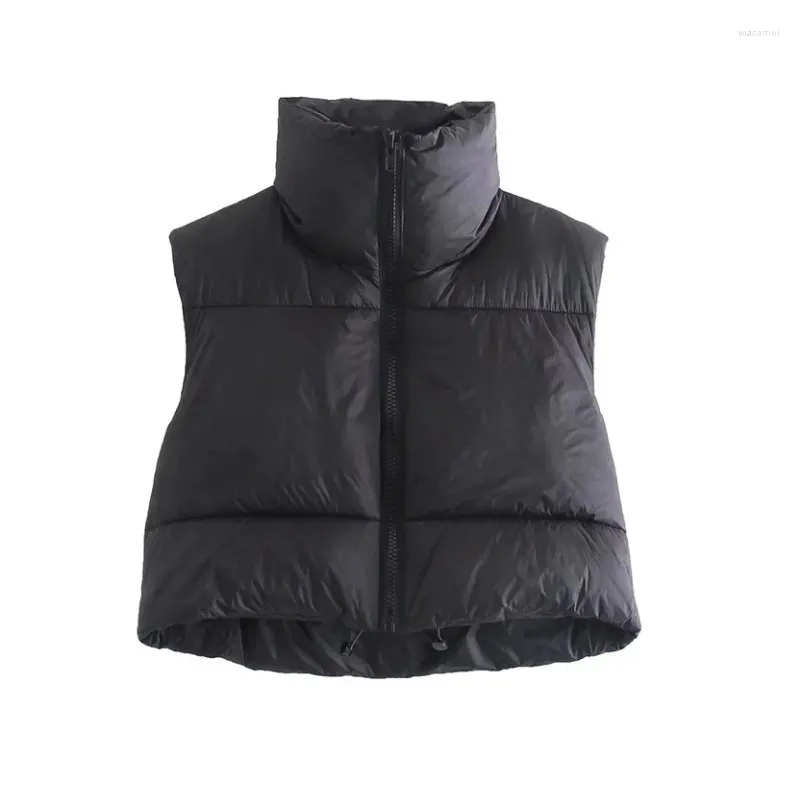 Women's Vests Winter Crop Vest Lightweight Sleeveless Warm Outerwear Puffer Padded Gilet