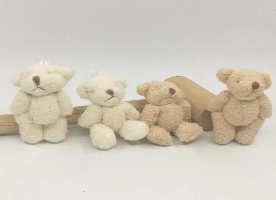 100st Kawaii Small Joint Neddy Bears fyllda plysch med Chain6cm Toy Teddybear Mini Bear Ted Bears Plush Toys Gifts7687629