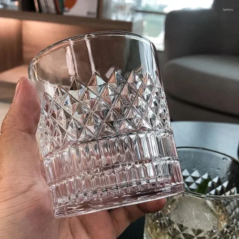 Tumblers 335ml Wholesale Cups Transparent Glass Wine Set Crystal Whiskey Cup Brandy European Style Drinking