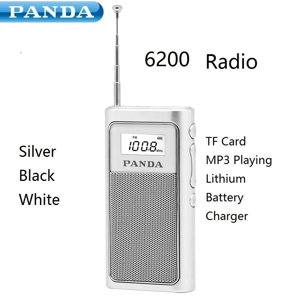 Радио Panda 6200 Радио DSP FM Tf Card Mp3 Встроенная литиевая батарея для зарядки Портативная защита окружающей среды