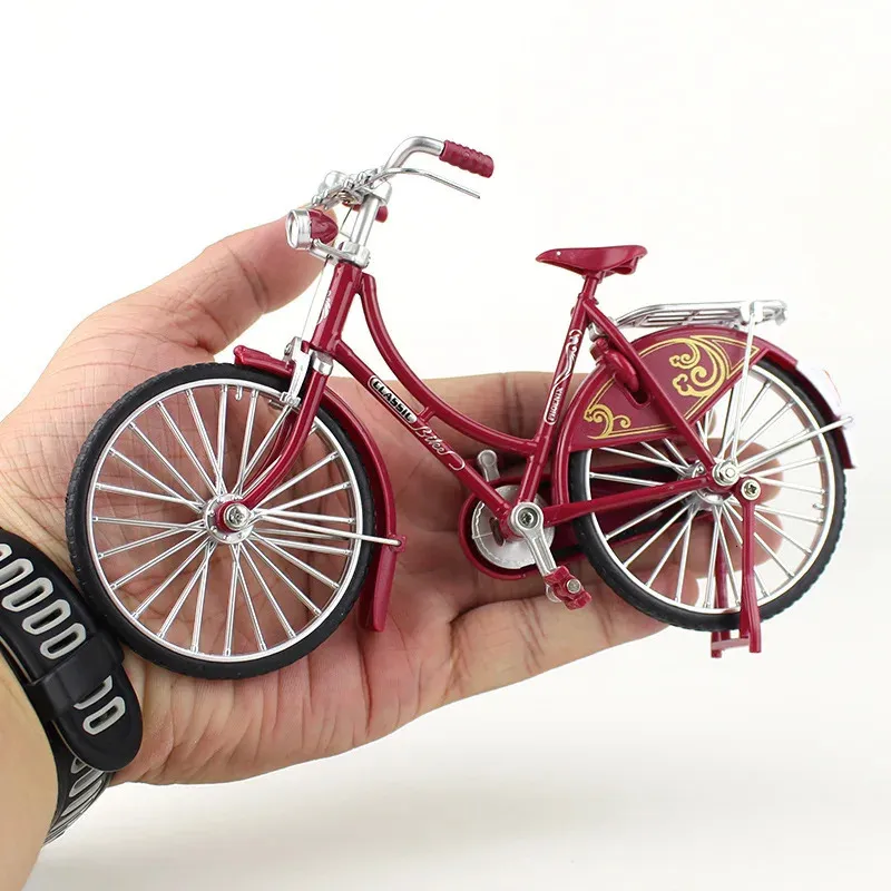 1 10 Mini Model Alloy Bicycle Diecast Adult Simulation Finger Mountain Metal Bike Decoration Collection Gifts Toys for boys 240113
