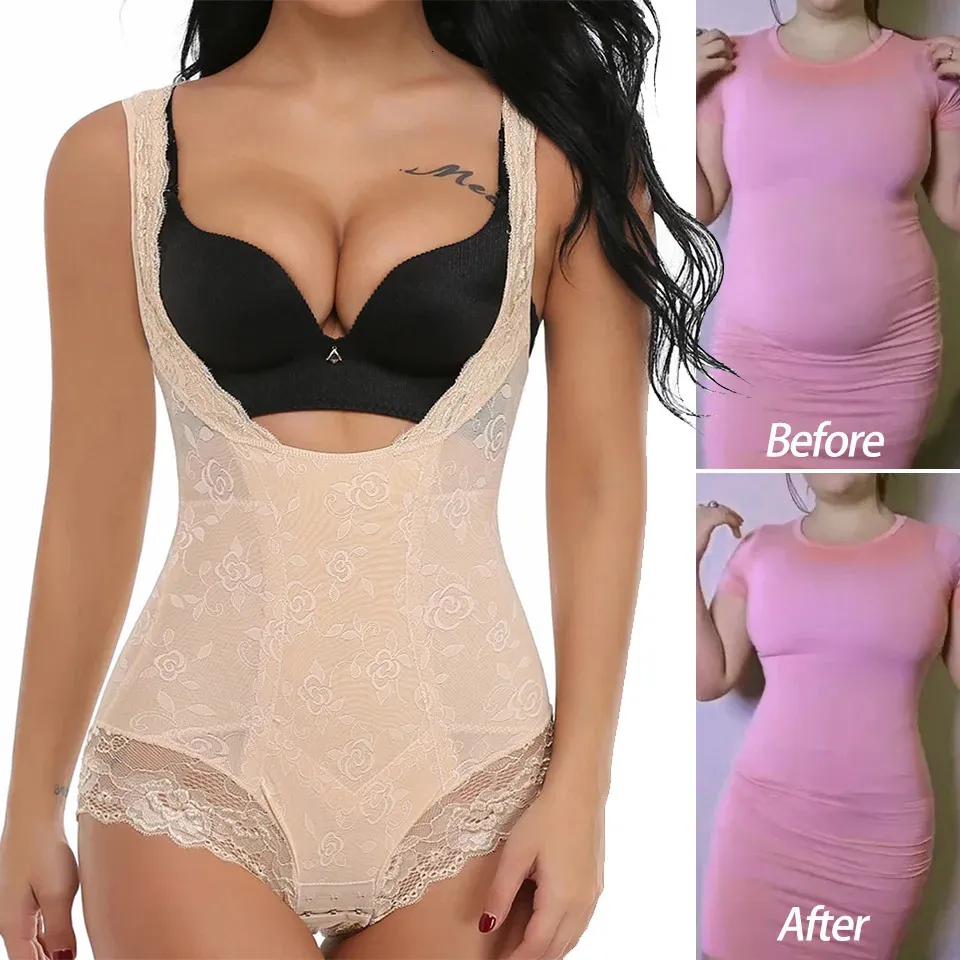 Vrouwen Shapewear Taille Trainer Body Afslanken Ondergoed Naadloze Full Body Shaper Firm Controle Bodybriefer Postpartum Fajas 240113