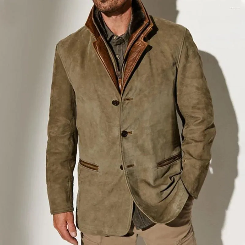 Vestes pour hommes Hommes Rétro Gentleman Vintage Veste pour montrer votre silhouette Automne et hiver Travail de l'industrie lourde Femmes Casual