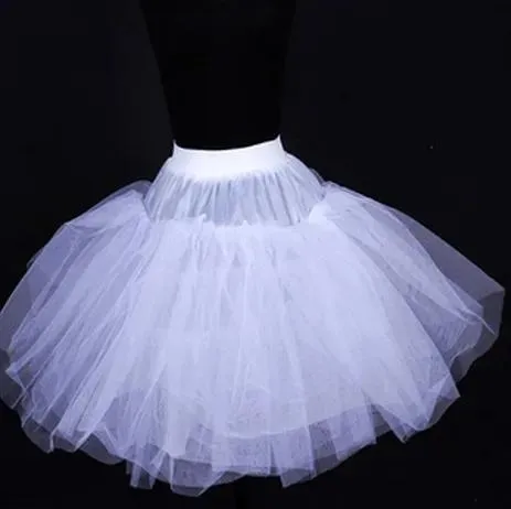 Petticoats högkvalitativ ingen hoop ben tre lager prom kjol kort klänning slip kort bröllop klänning petticoat 01