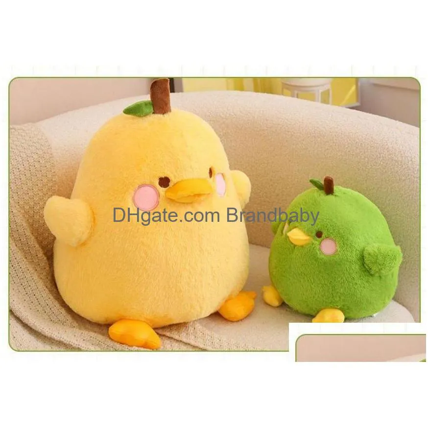 Cadeau Rigolo Custom Stitch Peluche 20/30/40cm Cartoon Duck Pear P Toy Doll rolig fruktkudde fyllda djur julklapp Dhio5