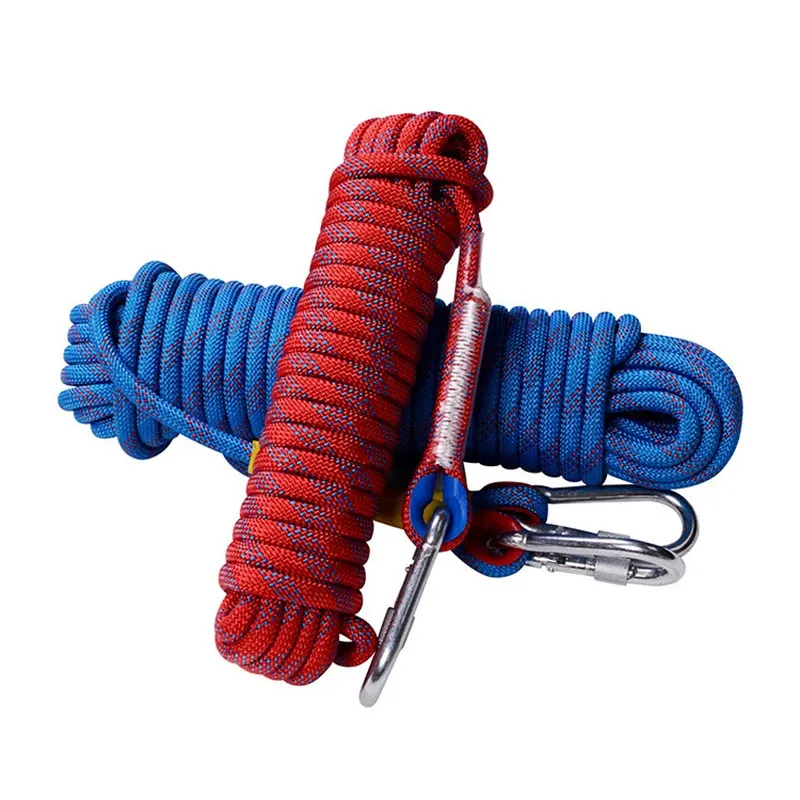 Corde d'escalade de 10mm, 10 m, 20 m, en rappel statique en plein air, pour sauvetage, incendie, sécurité, évasion, cordon d'urgence, 240112