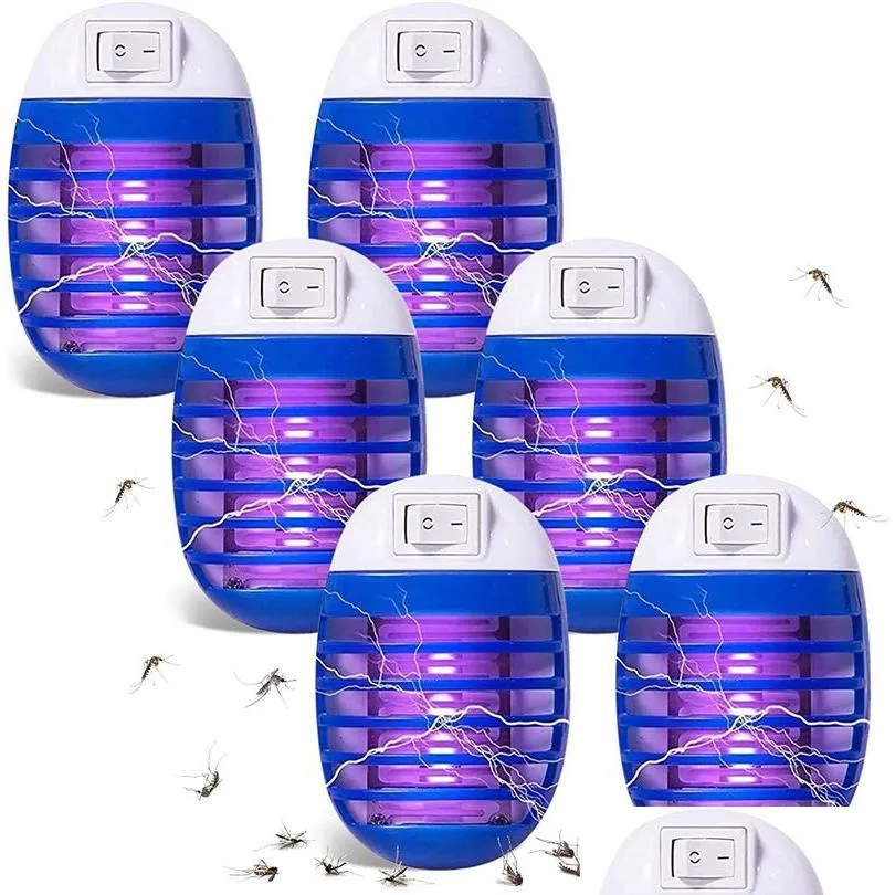 Ongediertebestrijding Elektrisch muggenspray Led-aansluiting Fly Bug Insect Killer Trap Nachtlampje Zapper Knaagdierbestrijder Huishoudelijk Praktisch D Dh68D