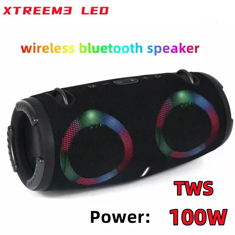 Altoparlanti portatili impermeabili altoparlanti Bluetooth ad alta potenza RGB RGB RGB Light Wireless Subwoofer Wireless 360 STROURCH TWS FM Boom Boom Boom