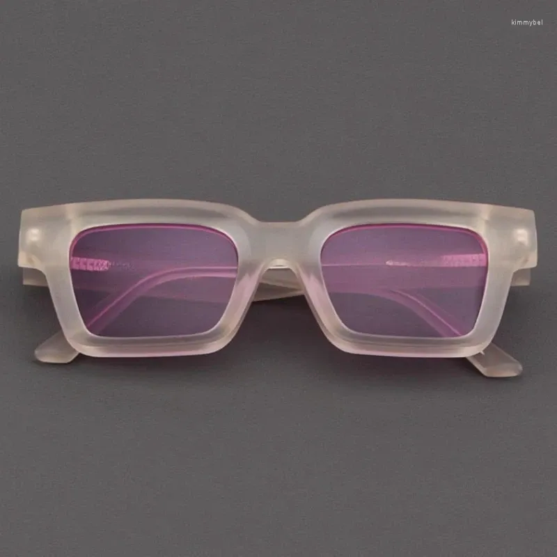 Montature per occhiali da sole Moda spessa opaca acetato poligono rettangolo irregolare unisex vintage personalità occhiali alla moda di alta qualità