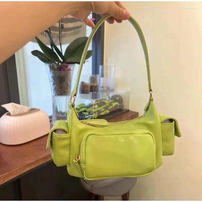 Abendtaschen Retro Multi Pocket Unterarmtasche 2024 Thailand Stil Schulter Crossbody Weibliche Reise Trendige Handtasche PU Designer Geldbörse