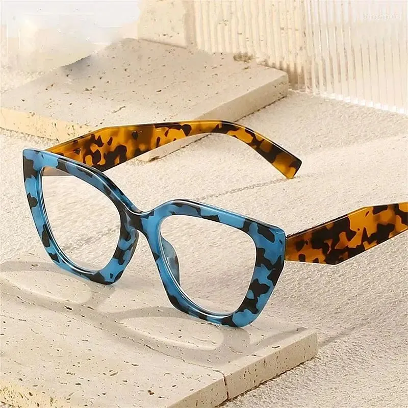 Solglasögon i kattögonoptiska glasögon Kvinnor Myopia Recept Hyperopia Reading Anti Blue Light