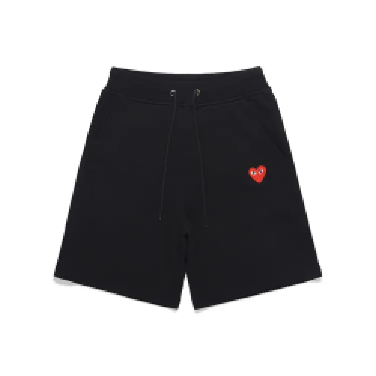 Neuer Stil Hochwertiger Designer Com Des Garcons PLAY CDG Schwarze Shorts Rotes Herz Unisex Japan Hose Beste Qualität EURO-Größe