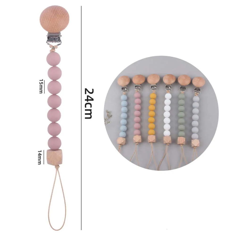 Пищевые бусины для соски, не содержащие бисфенола-па, деревянный держатель для пустышки своими руками, цепочка для пустышки - Товары для малышей