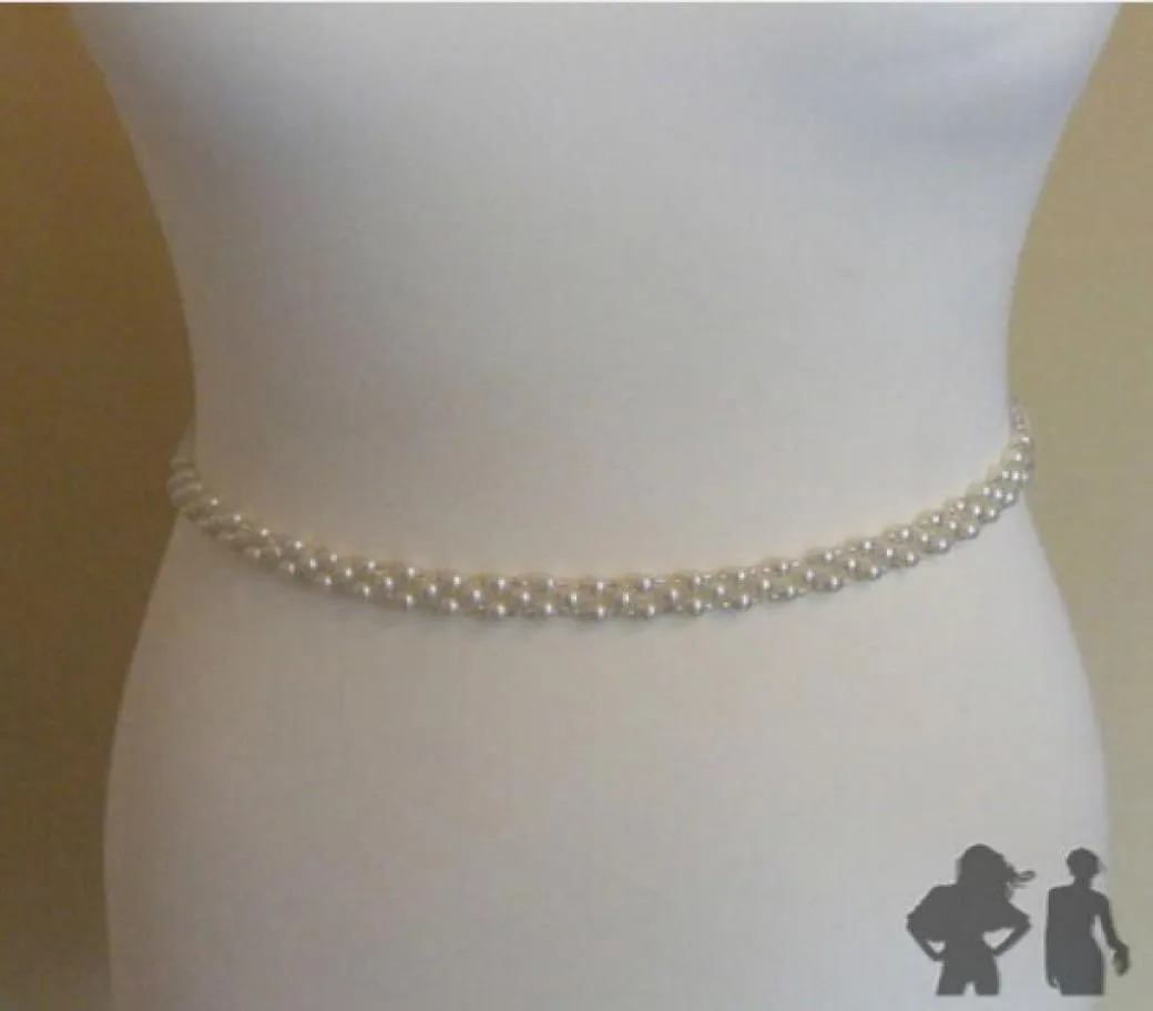 Bruiloft Sjerpen Kralen Lint RIEM Nieuwe Vintage Witte Bruidsjurk Strass Sjerp Parel Riem8577677