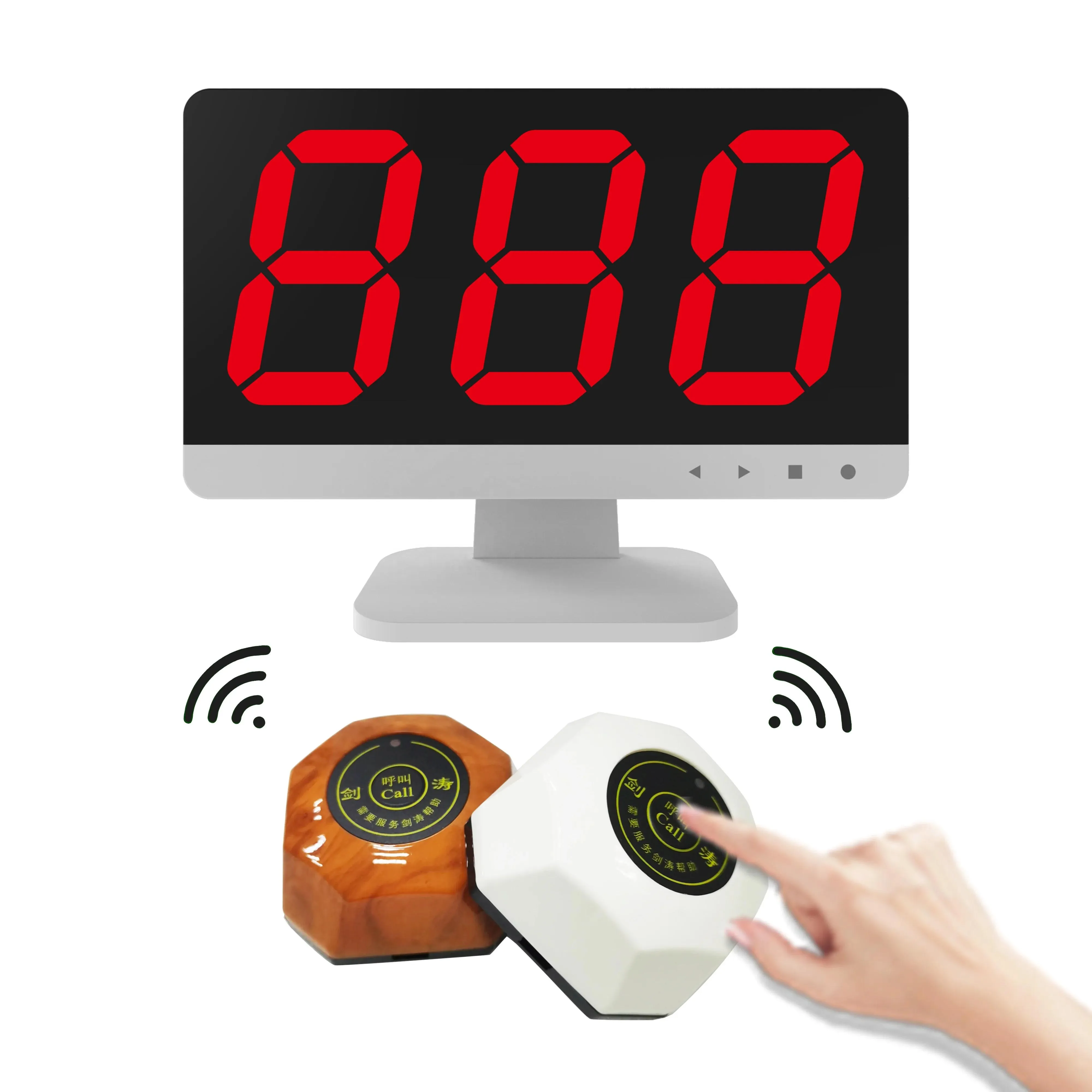 Accessories Jiantao JT362Radio Receiver Wireless Pager Calling System Coasters For Hookah Food Truck Restaurant Coffee Equipment