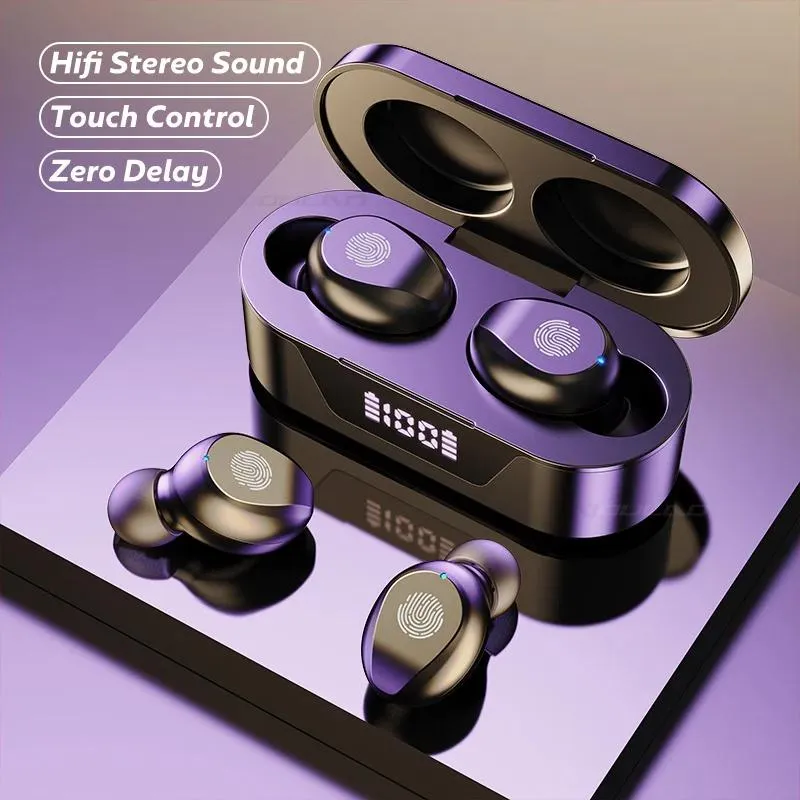 Écouteurs sans fil Bluetooth casque tactile tactile écouteurs stéréo sport imperméable tws bluetooth 5.1 écouteurs avec casques microphones