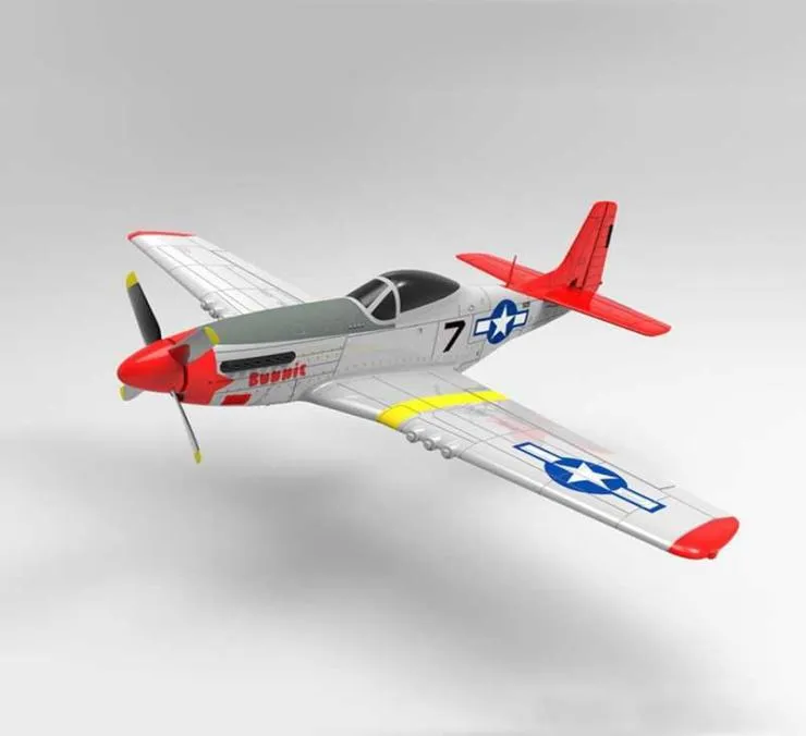 電気RC航空機Volantex RC 7681 Mustang P51d 750mm Wingspan Epo Warbird RC Airplane RTF Drone Autdoor Toys for Children 218267834