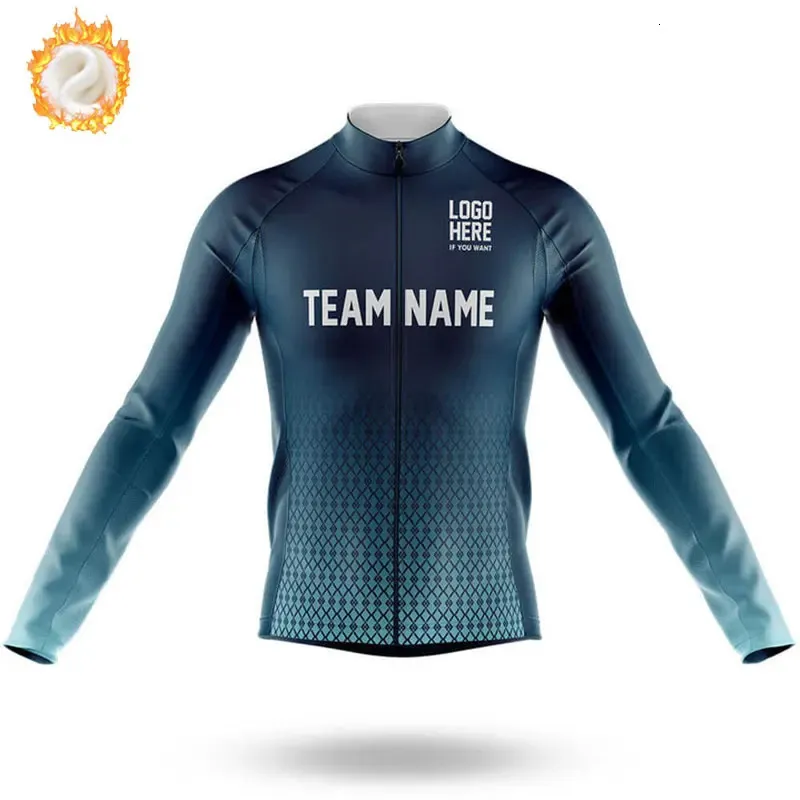 Personalisierte Anpassung Radfahren Jersey Winter Herren Langarm Jacke MTB Fahrrad Warm Anpassen Team Name Kleidung 240112