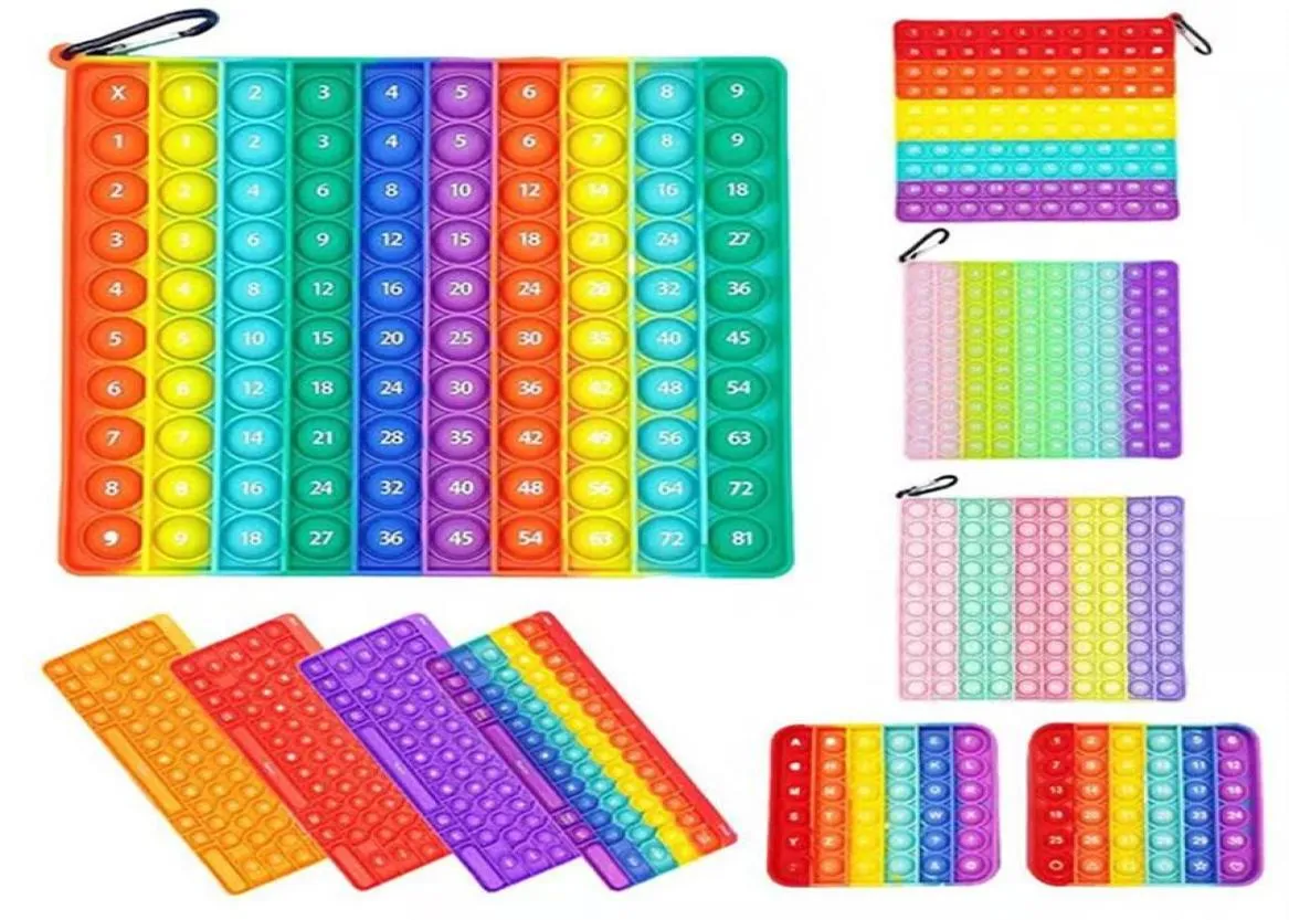 Multiplication Table Push Bubble Toy with Digital Party Favor Educational Silicone Stress Reliever Sensory Toysa59a30a037053425