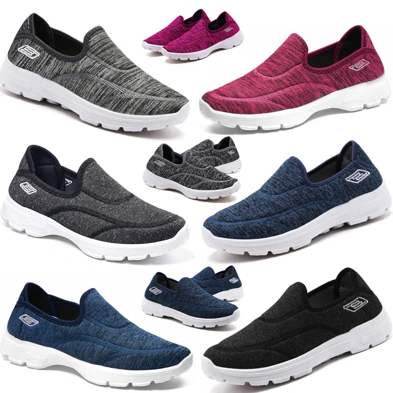 Outdoor Slip-On running shoes sports men sneakers women trainers Rose Red Dark Grey Dark Blue Black EUR 36-44