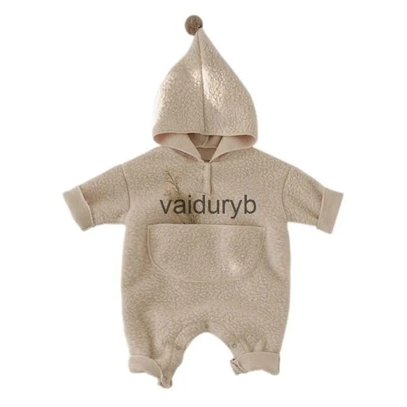 Rompers Newborn Baby Girl Boy Cotton Fleece Romper Warm Winter Infant Toddler Hooded Jumpsuit Baby Bodysuit Outfits Baby Clothes 0-2Yvaiduryb