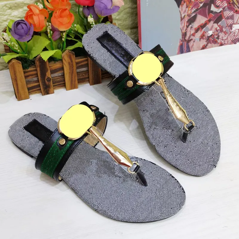 Sandales de luxe pour femmes, Double toile, tongs de styliste, pantoufles de plage à la mode, 2024